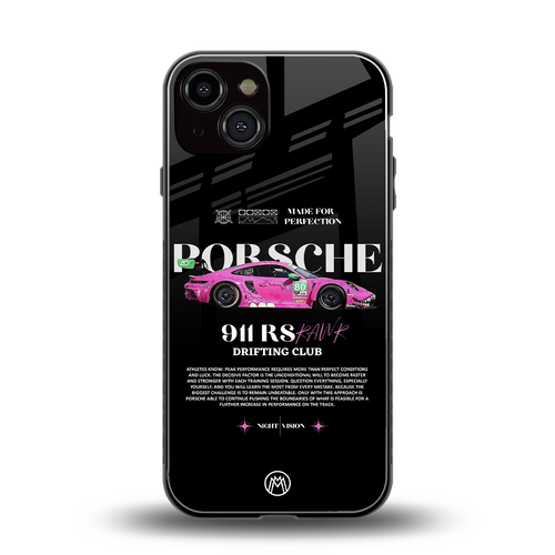 911 drifting club back phone cover | glass case for iphone 13