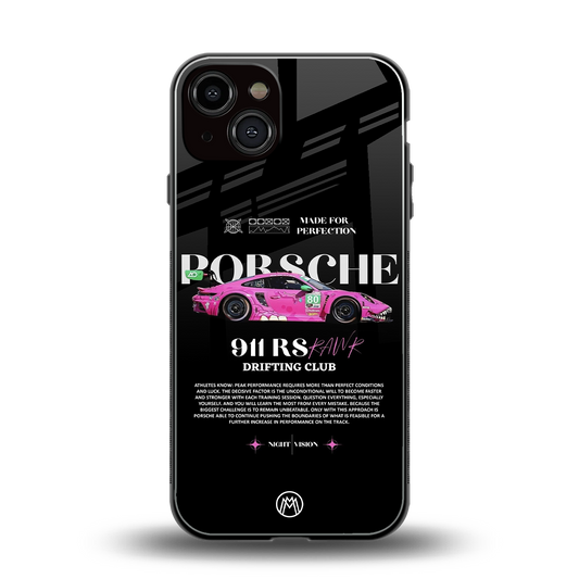 911 drifting club back phone cover | glass case for iphone 13