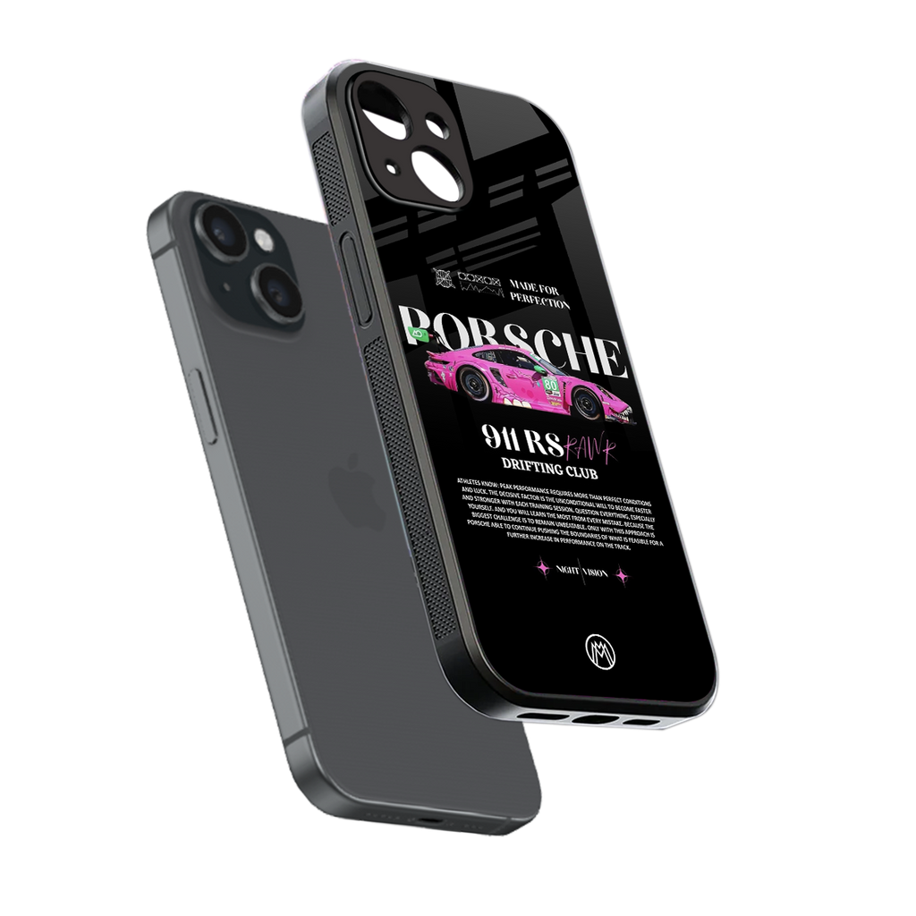 911 drifting club back phone cover | glass case for iphone 13
