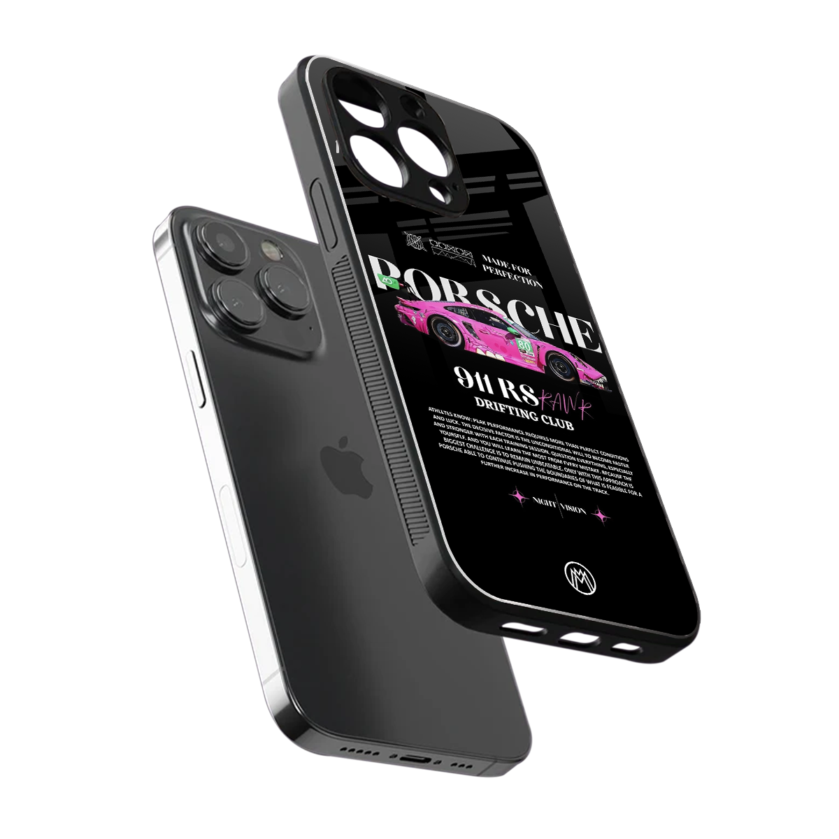 911 drifting club back phone cover | glass case for iphone 14 pro max