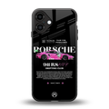 911 drifting club back phone cover | glass case for iphone 16 plus