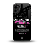 911 drifting club back phone cover | glass case for iphone 16 plus