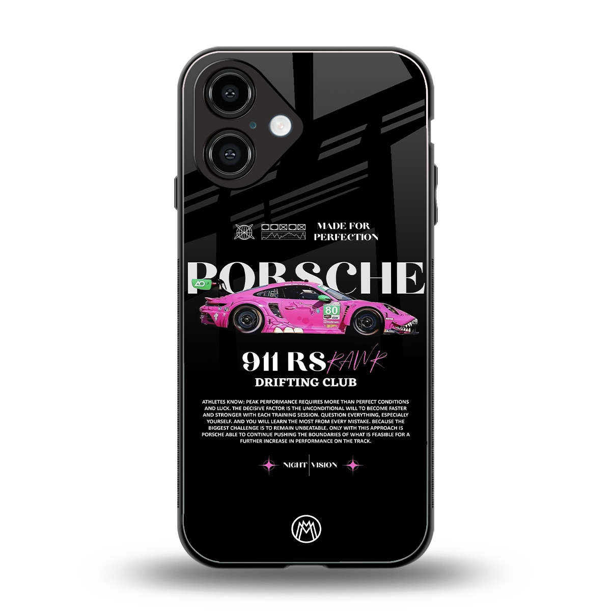 911 drifting club back phone cover | glass case for iphone 16