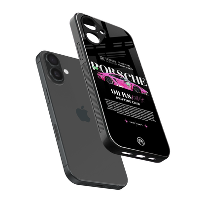 911 drifting club back phone cover | glass case for iphone 16