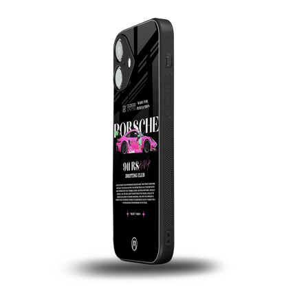 911 drifting club back phone cover | glass case for iphone 16