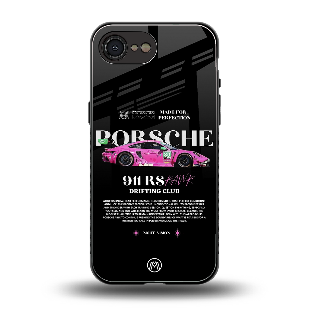 911 drifting club back phone cover | glass case for iphone 16e