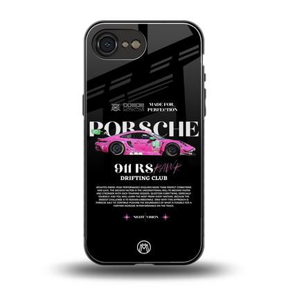 911 drifting club back phone cover | glass case for iphone 16e