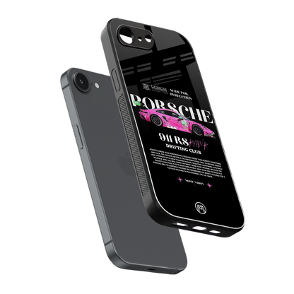911 drifting club back phone cover | glass case for iphone 16e
