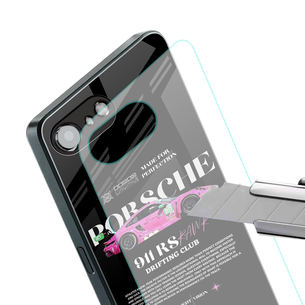 911 drifting club back phone cover | glass case for iphone 16e