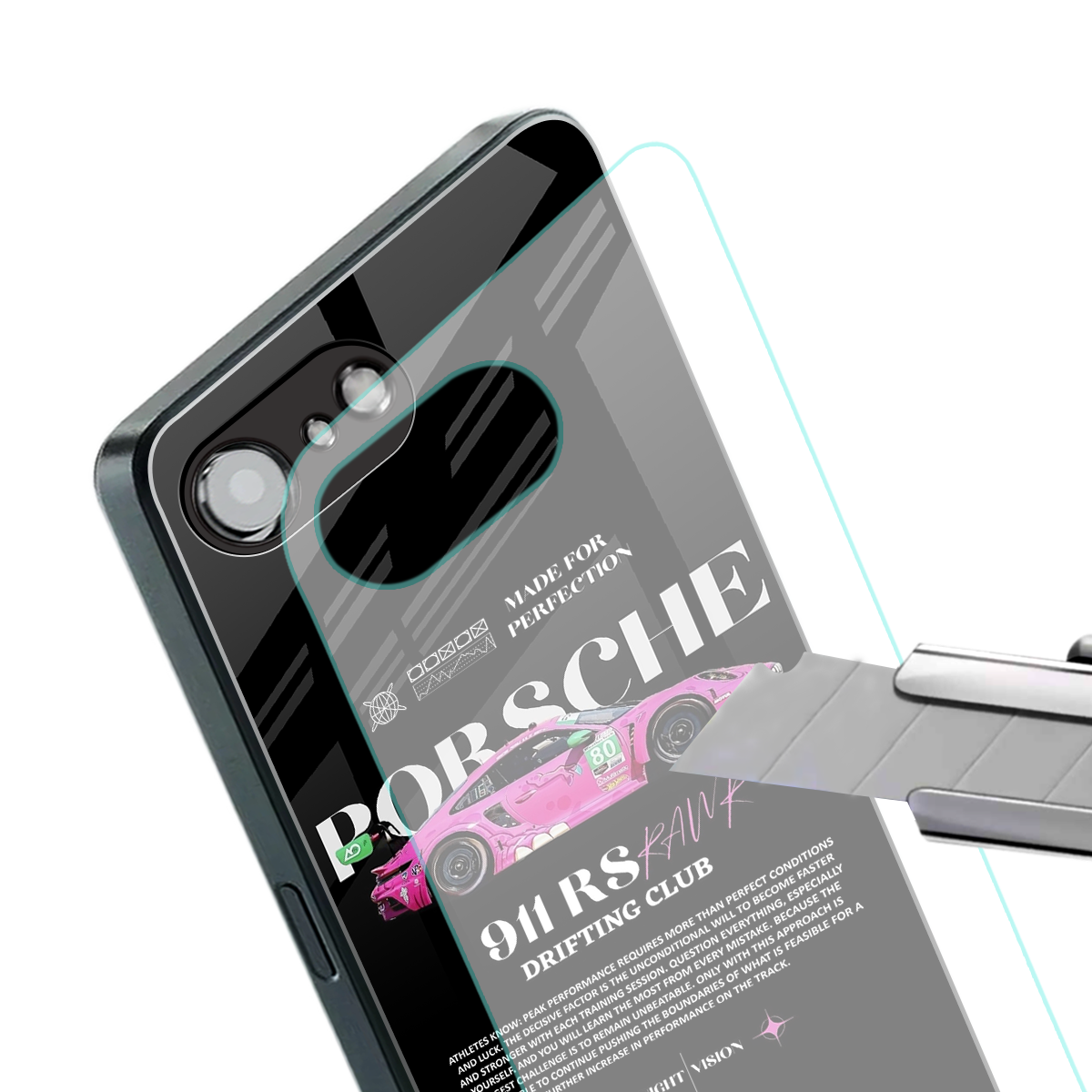 911 drifting club back phone cover | glass case for iphone 16e