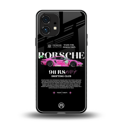 911 drifting club back phone cover | glass case for nothing phone 1