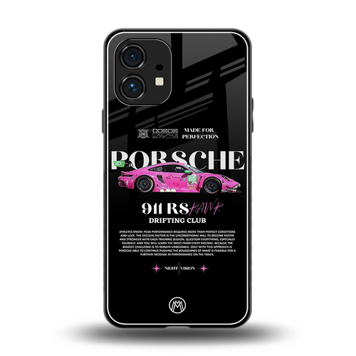 911 drifting club back phone cover | glass case for nothing phone 1