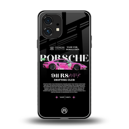 911 drifting club back phone cover | glass case for nothing phone 1
