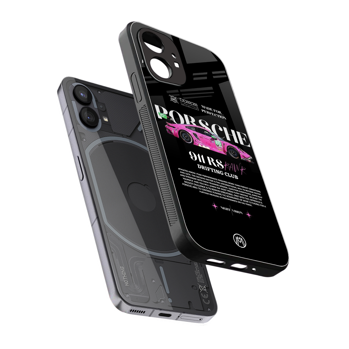 911 drifting club back phone cover | glass case for nothing phone 1