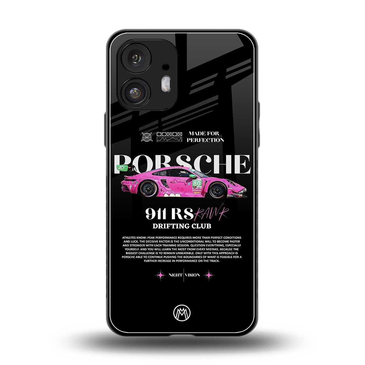 911 drifting club back phone cover | glass case for nothing phone 2