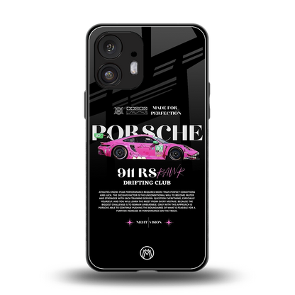 911 drifting club back phone cover | glass case for nothing phone 2