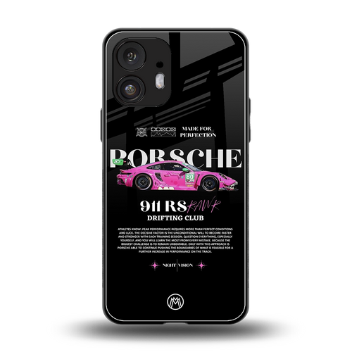 911 drifting club back phone cover | glass case for nothing phone 2