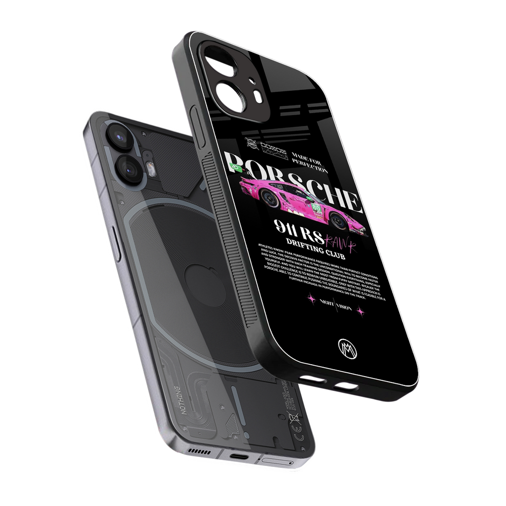 911 drifting club back phone cover | glass case for nothing phone 2