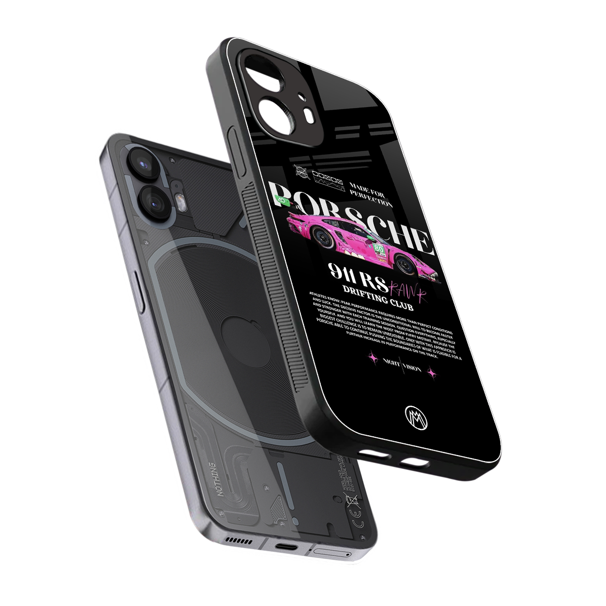 911 drifting club back phone cover | glass case for nothing phone 2