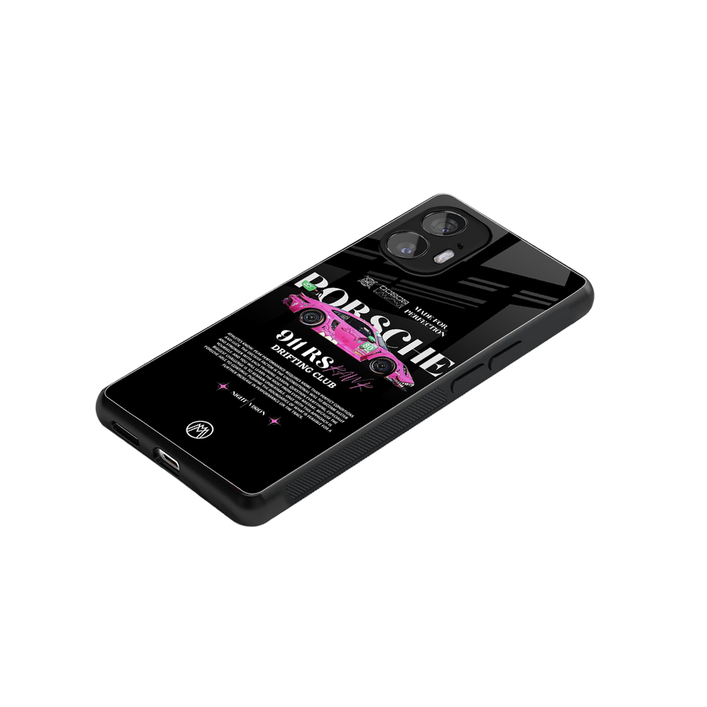 911 drifting club back phone cover | glass case for nothing phone 2