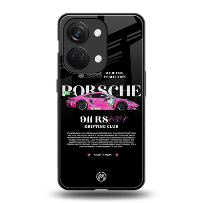 911 drifting club back phone cover | glass case for oneplus nord 3