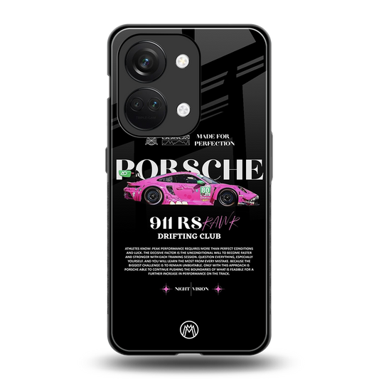 911 drifting club back phone cover | glass case for oneplus nord 3