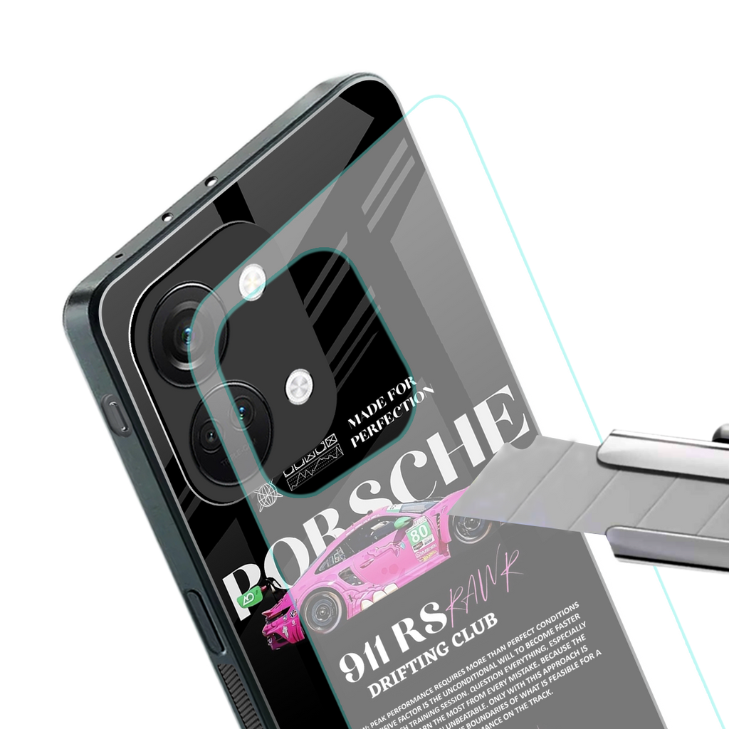 911 drifting club back phone cover | glass case for oneplus nord 3