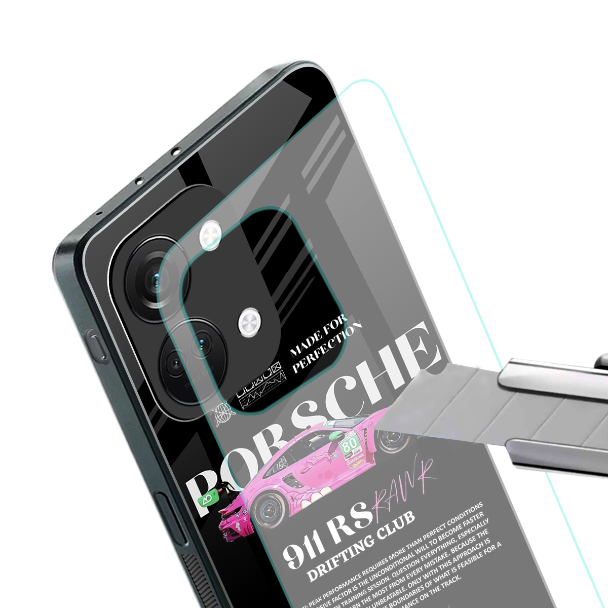 911 drifting club back phone cover | glass case for oneplus nord 3