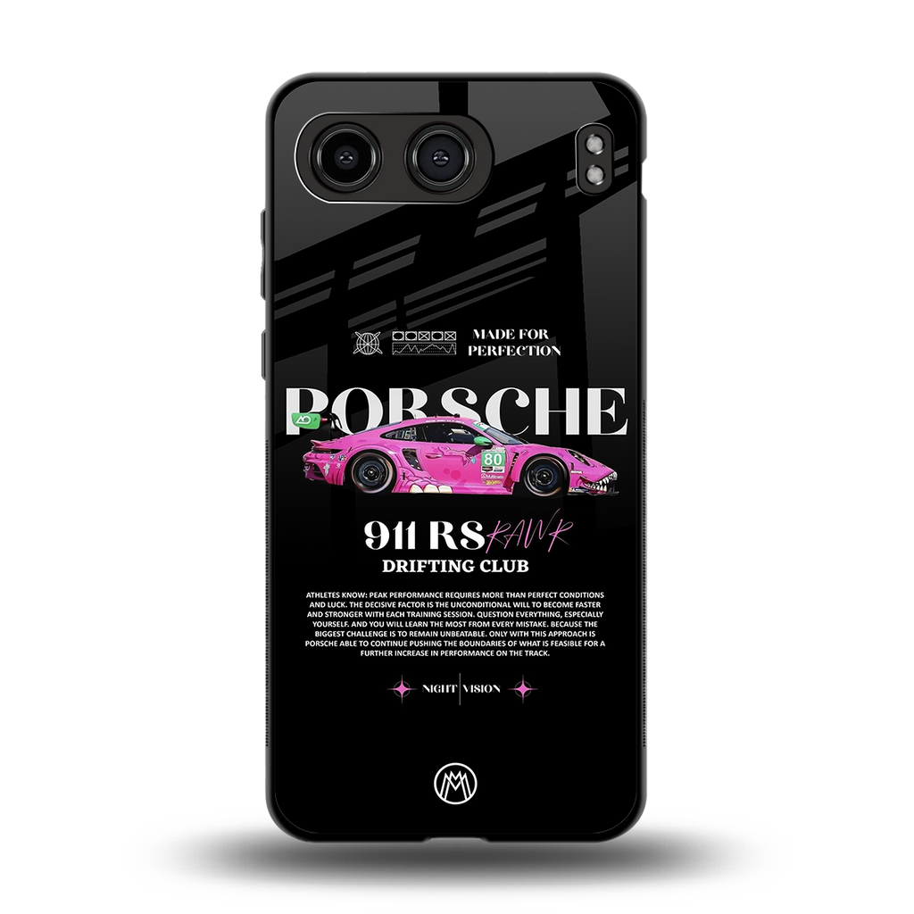 911 drifting club back phone cover | glass case for oneplus nord 4
