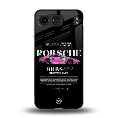 911 drifting club back phone cover | glass case for oneplus nord 4