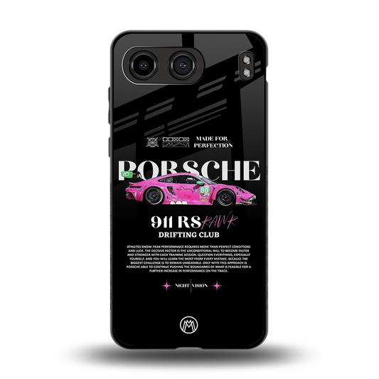 911 drifting club back phone cover | glass case for oneplus nord 4