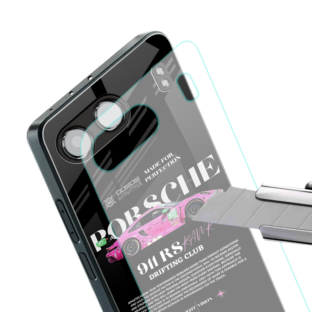 911 drifting club back phone cover | glass case for oneplus nord 4