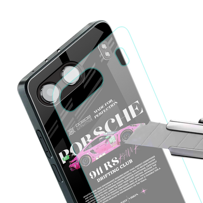 911 drifting club back phone cover | glass case for oneplus nord 4