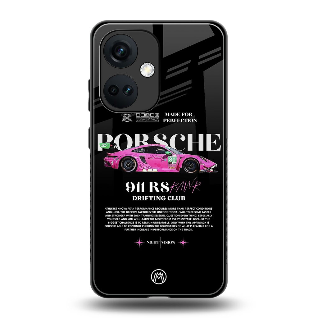 911 drifting club back phone cover | glass case for oneplus nord ce 3