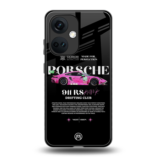 911 drifting club back phone cover | glass case for oneplus nord ce 3