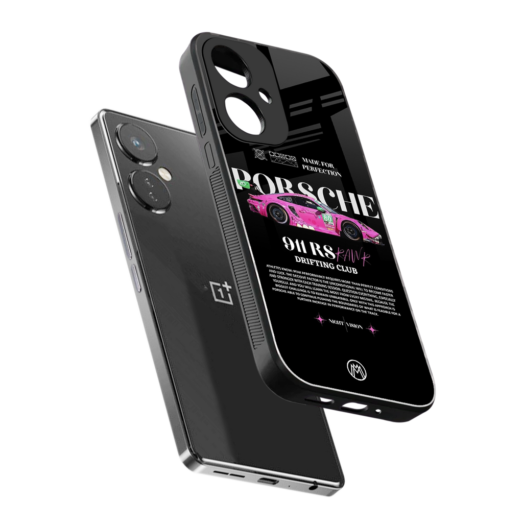911 drifting club back phone cover | glass case for oneplus nord ce 3