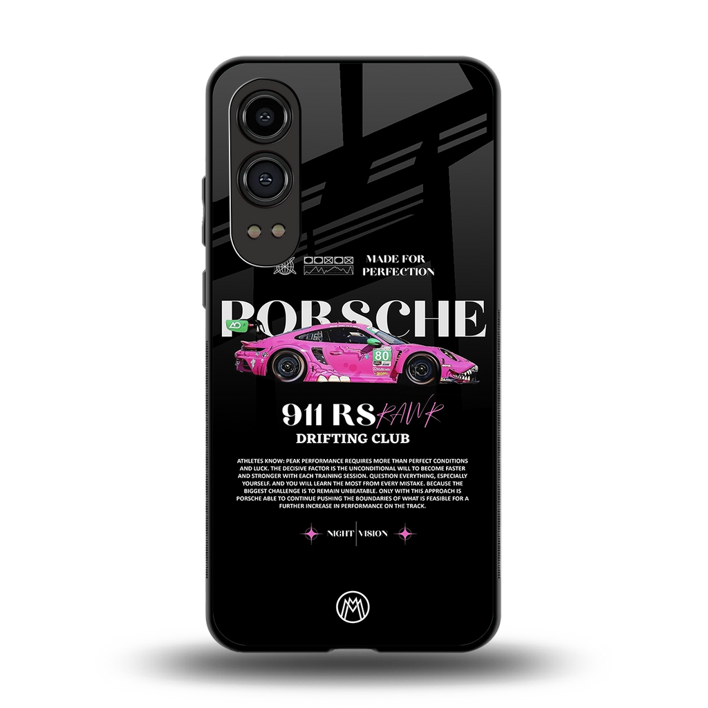 911 drifting club back phone cover | glass case for oneplus nord ce 4 lite