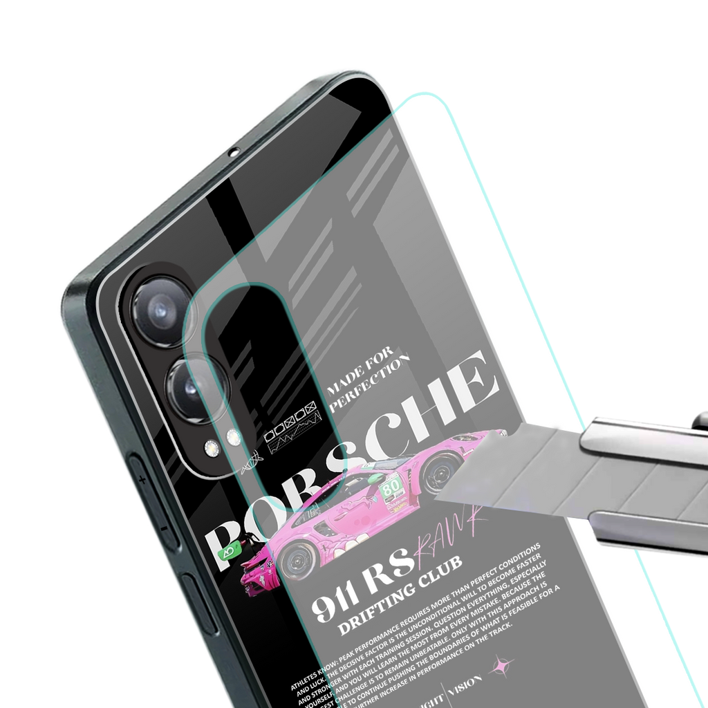 911 drifting club back phone cover | glass case for oneplus nord ce 4 lite