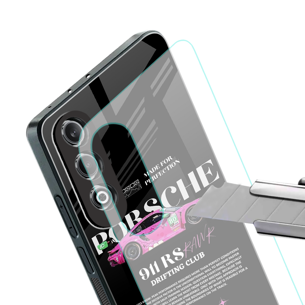 911 drifting club back phone cover | glass case for oneplus nord ce 4