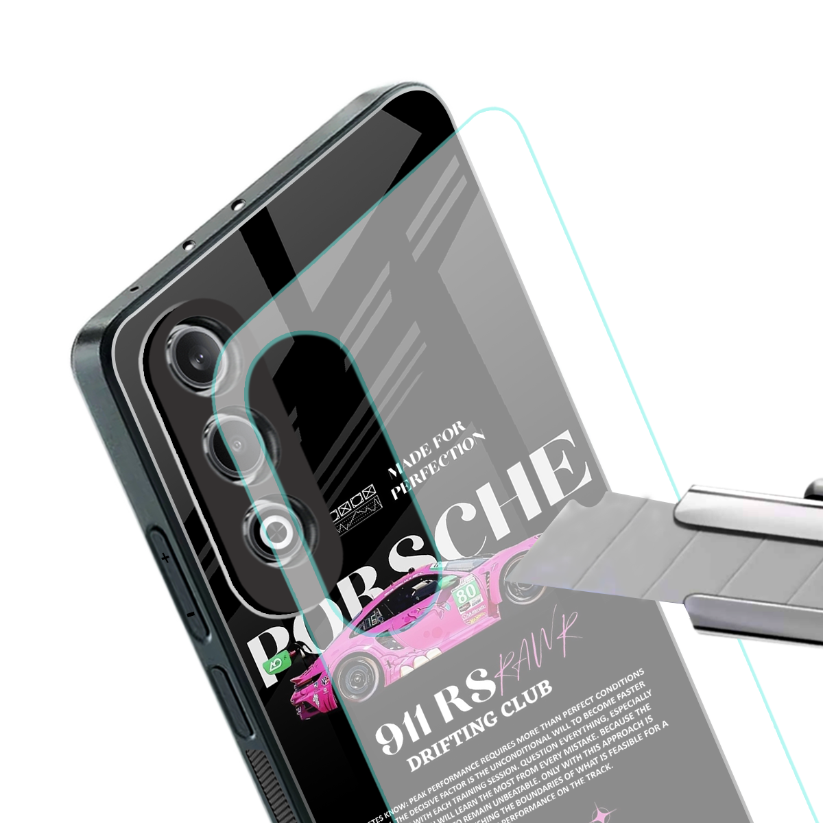 911 drifting club back phone cover | glass case for oneplus nord ce 4