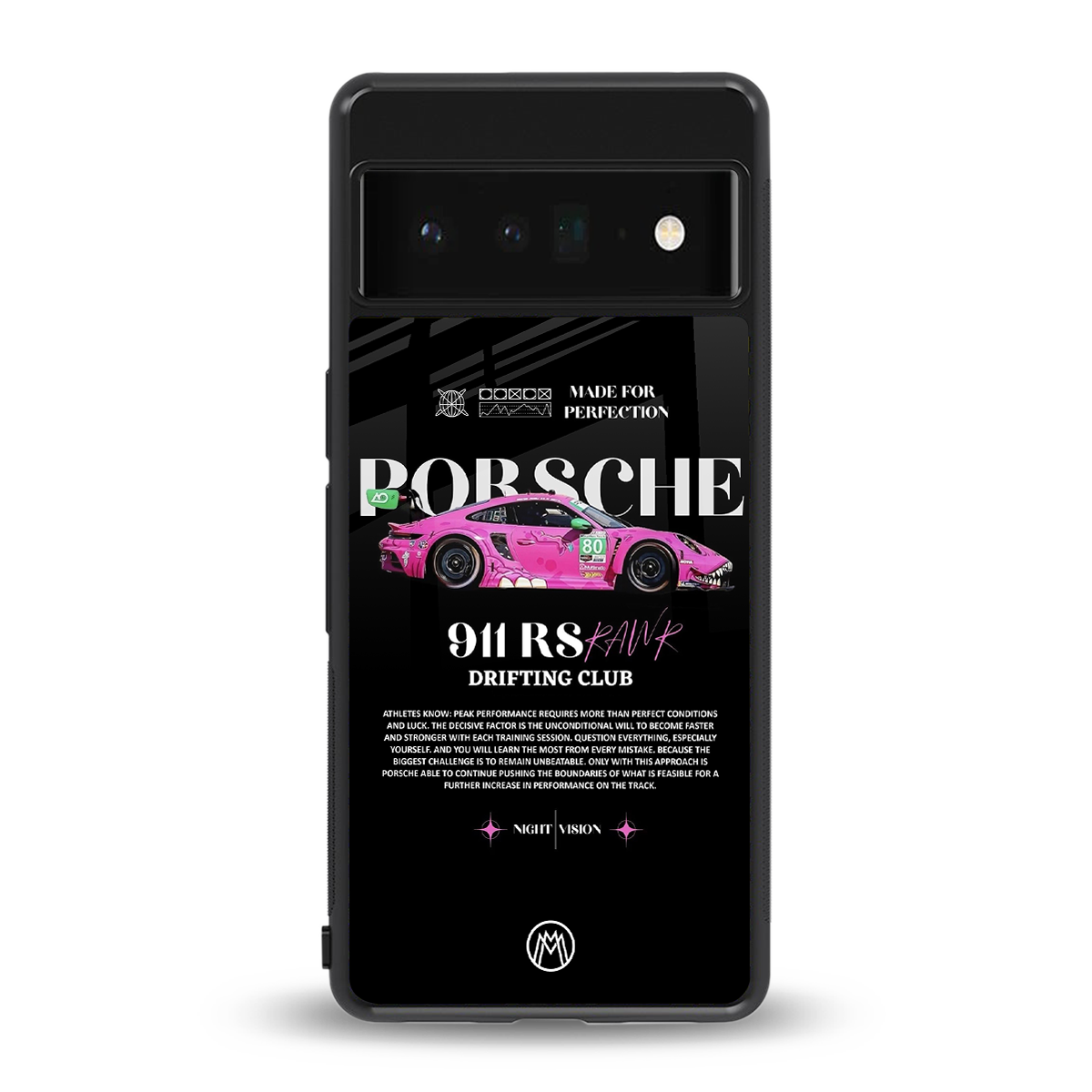 911 drifting club back phone cover | glass case for google pixel 6 pro