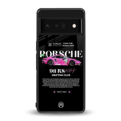 911 drifting club back phone cover | glass case for google pixel 6 pro