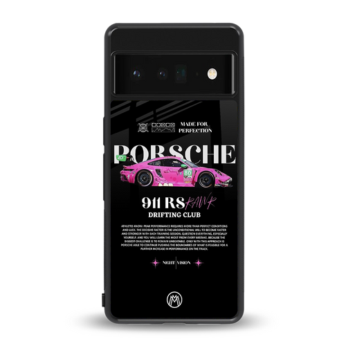911 drifting club back phone cover | glass case for google pixel 6 pro