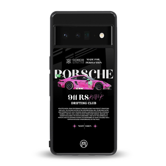 911 drifting club back phone cover | glass case for google pixel 6 pro