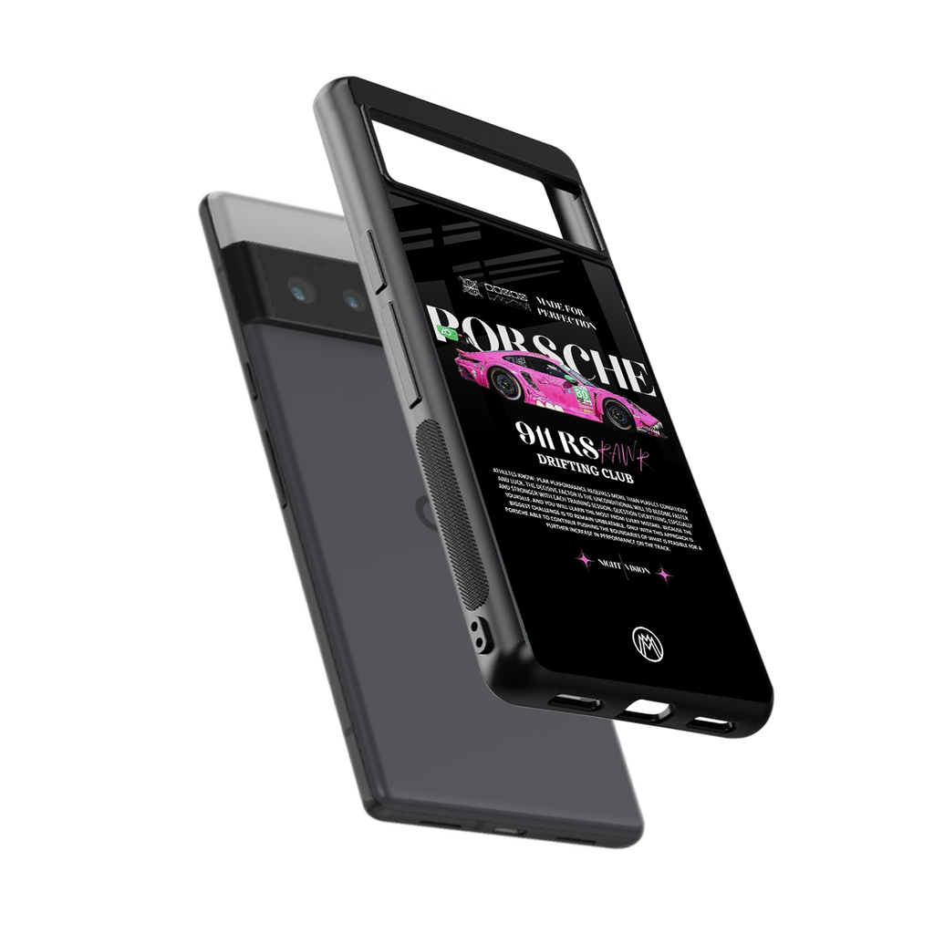 911 drifting club back phone cover | glass case for google pixel 6 pro
