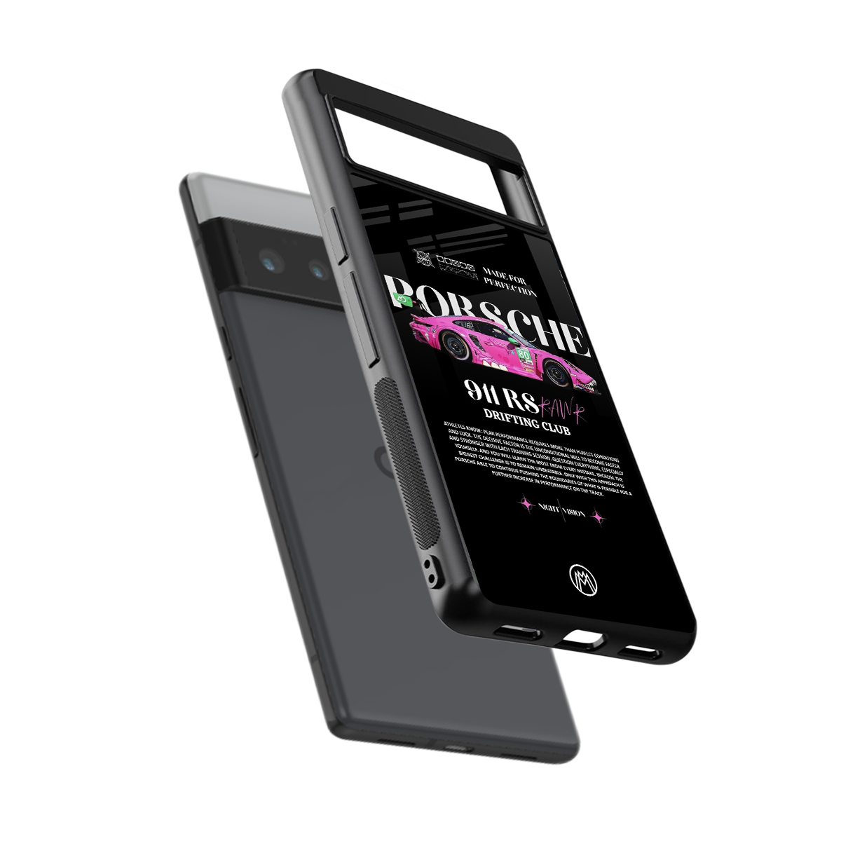 911 drifting club back phone cover | glass case for google pixel 6 pro