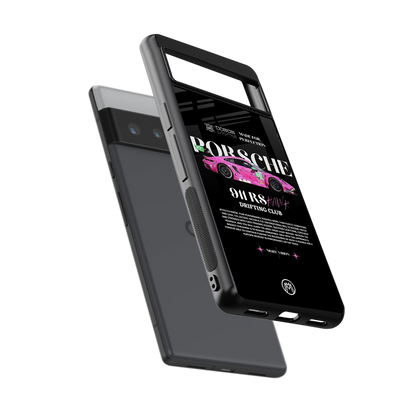 911 drifting club back phone cover | glass case for google pixel 6 pro