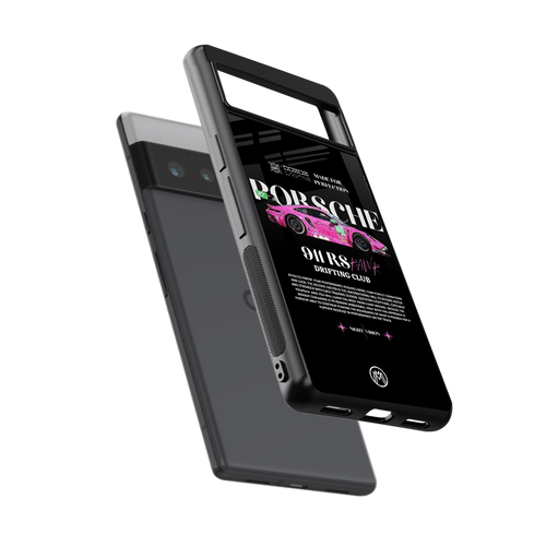 911 drifting club back phone cover | glass case for google pixel 6 pro