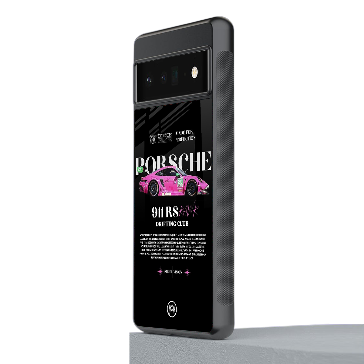 911 drifting club back phone cover | glass case for google pixel 6 pro