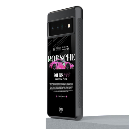 911 drifting club back phone cover | glass case for google pixel 6 pro